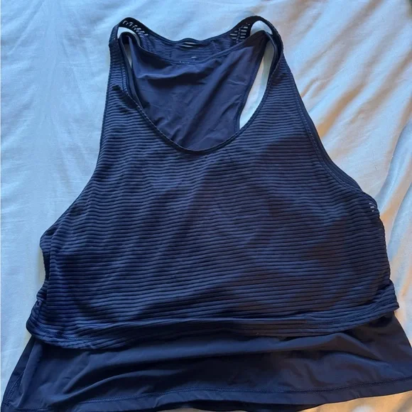 Lululemon Navy Striped Tank Top - Picture 1 of 2